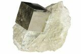 Natural Pyrite Cube In Rock From Spain #82106-1